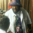 George Clinton  wearing our Dr. Dot laminate 