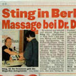 Sting in Berlin: Massage bei Dr. Dot?